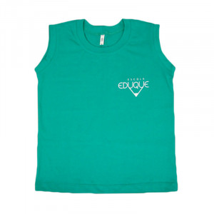 Camiseta Regata 100% Algodão Verde Agua E. Fund. I e II